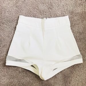 WHITE HIGH WAISTED TOBI SHORTS